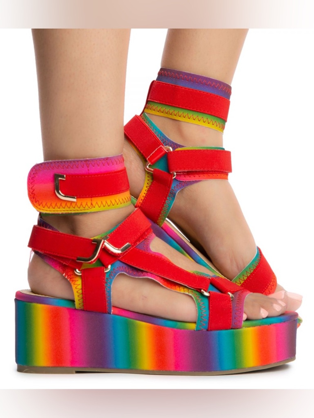 LILIANA Rainbow 🌈 Platform Heel Size 8